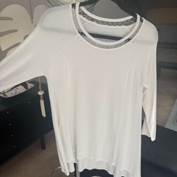 Ellie Tahari Top with Neckline Detail - Picture 1 of 5